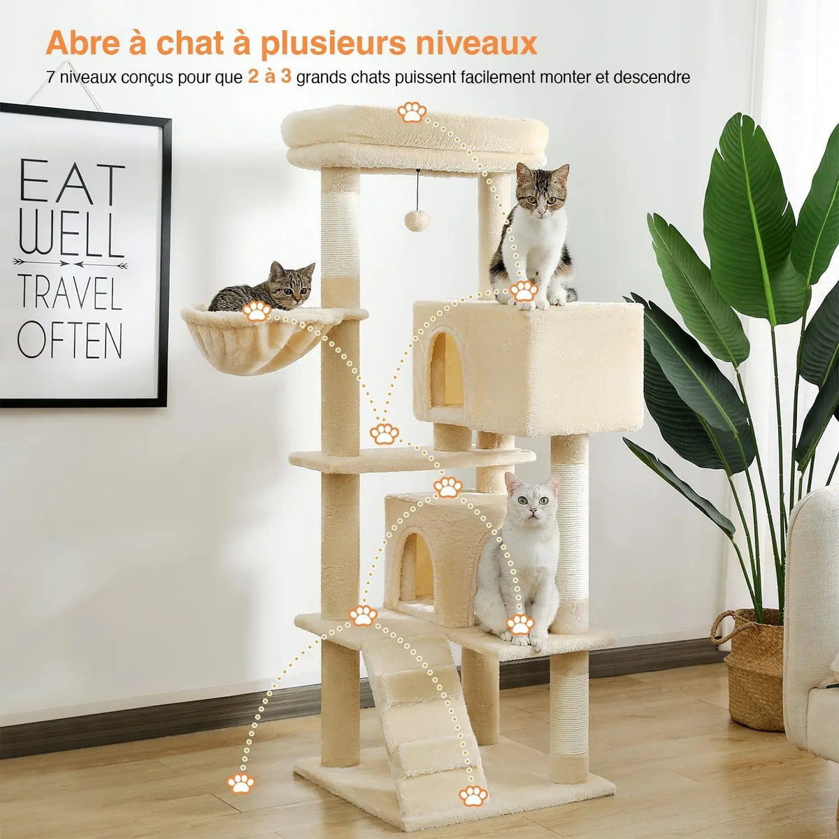 Arbre à chat Gaïa 143 cm